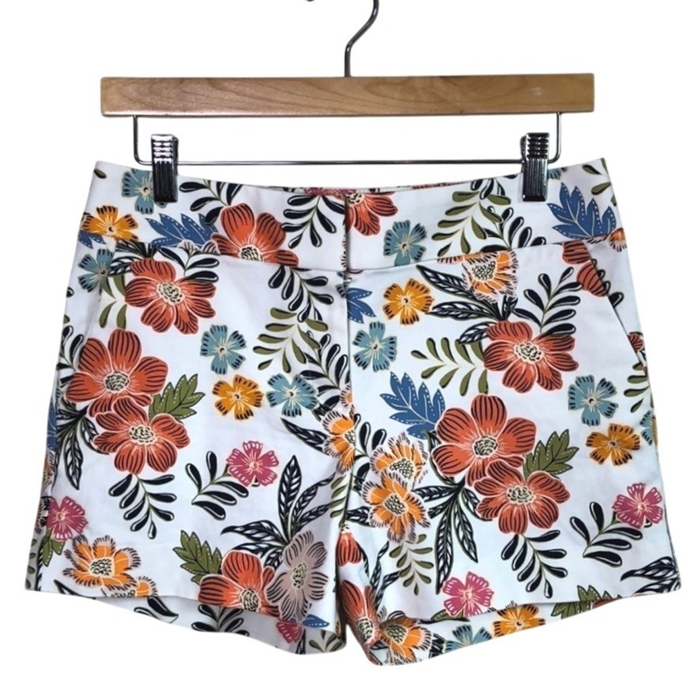 LOFT Women's Size 2 Floral Shorts Hawaii Spring‎ Summer Vacation Island Feminine